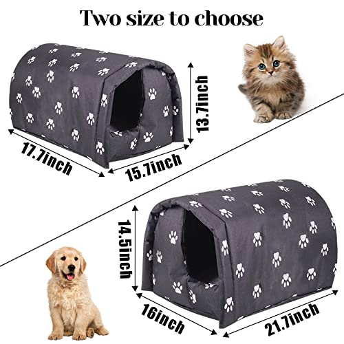 Waterproof Outdoor Cat House Black J94749