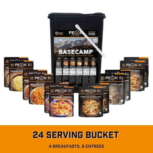 24 Servings Freeze Dried Backpacking Food (3 Pack Bucket) J190