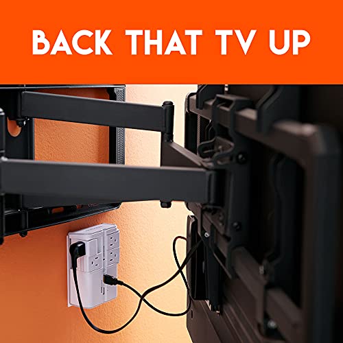 USB Wall Charger Surge Protector with 4 Pivoting AC Outlets & 2 USB Ports P10740