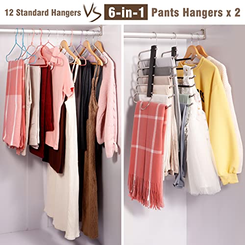 4 Pack White Stainless Steel Pant Hangers R1065