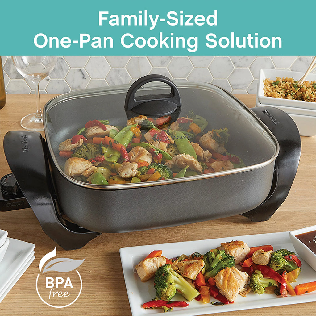12-Inch Electric Skillet with Nonstick Coating I798251