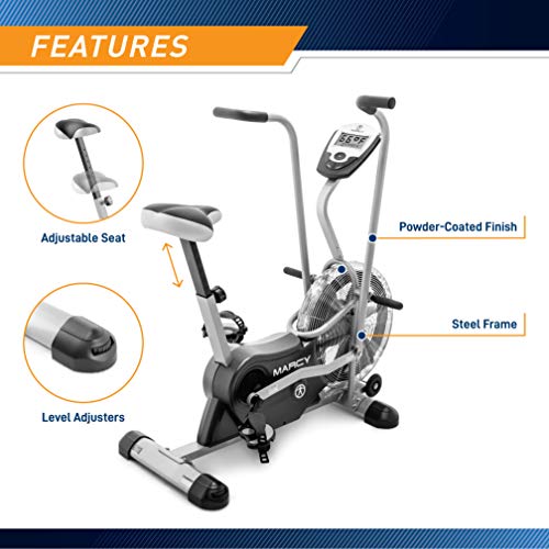 Air-Resistance Exercise Fan Bike With Dual Action Handlebars S6827