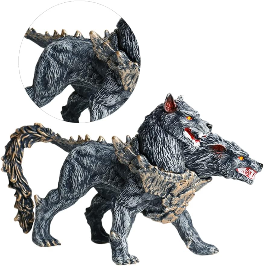 Cerberus Statue Figurine Double Head Art Sculpture Decoration R584075