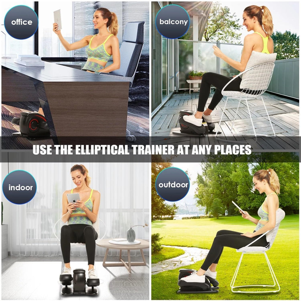 Under Desk Electric Seated Pedal Exerciser with LCD Display and Remote Control H823