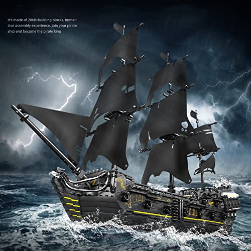 Black Pearl Sailboat Model Building Blocks Set (2868 Pieces) D549649