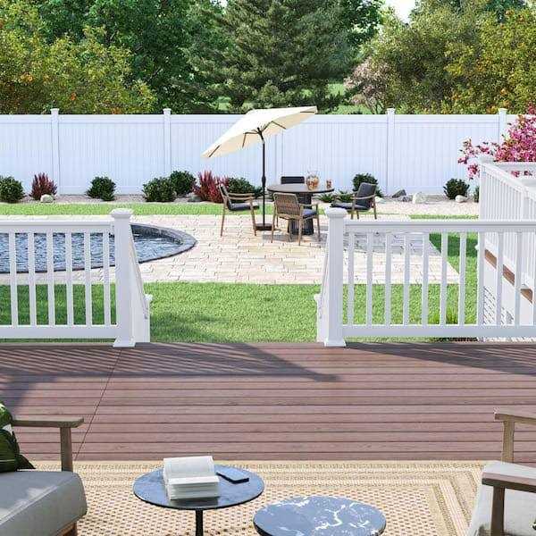 White Vinyl Privacy Fence Panel Kit B714