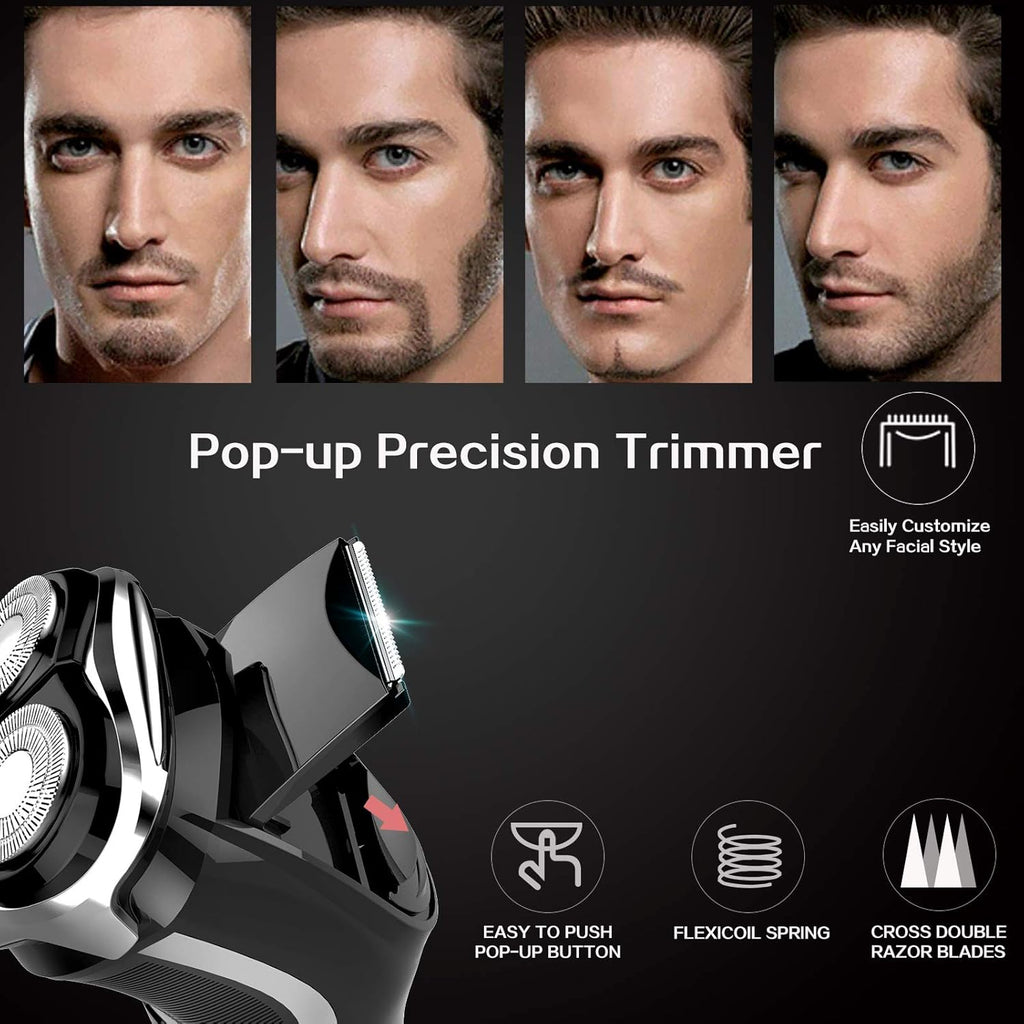 Black 3D Rotary Electric Shaver Pack of 2 S5697