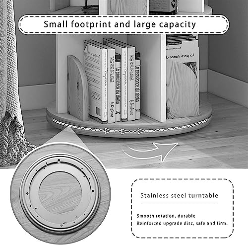 360° Rotating Bookshelf with Baffle Design N110