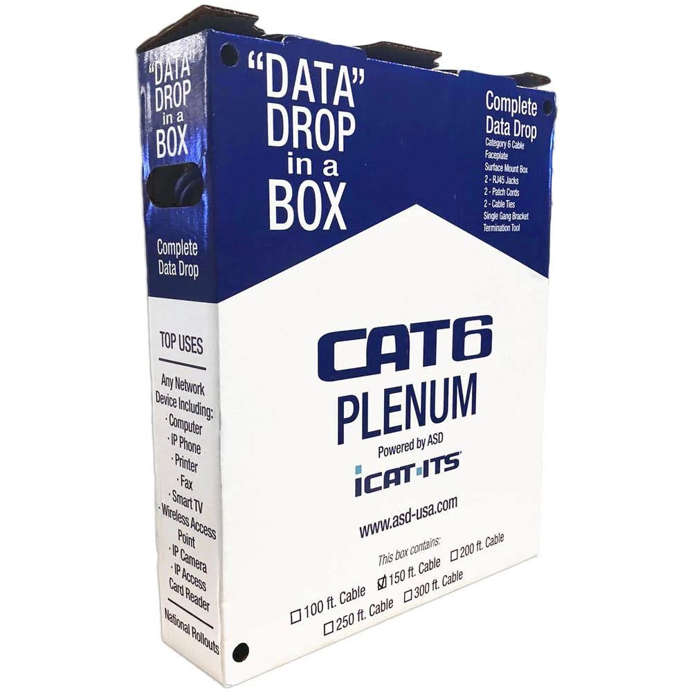 150 ft Blue Cat6 Plenum Kit N707471