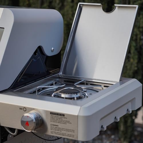 Stainless Steel 3 Burner Propane Gas Grill with Side Burner H501
