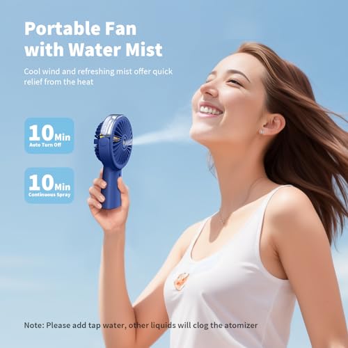 4000mAh Rechargeable Handheld Misting Fan D1034