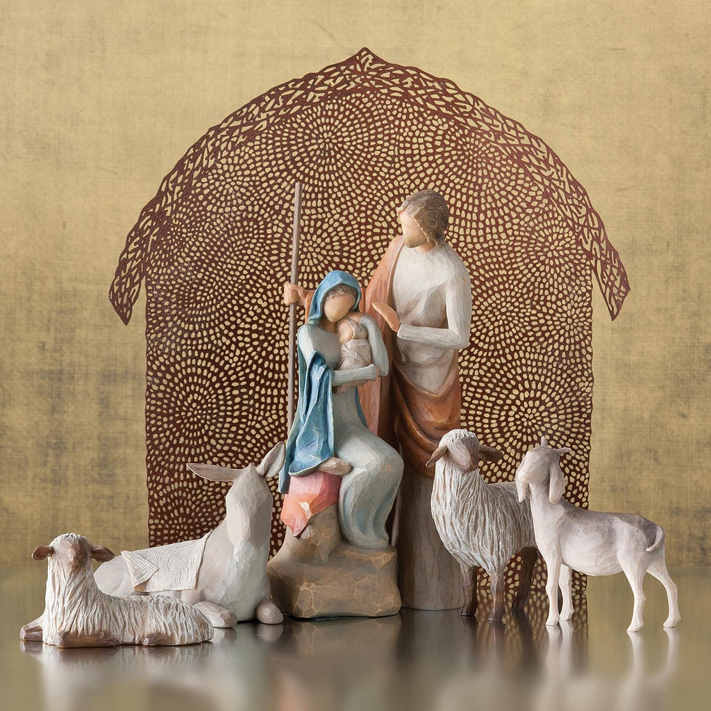 4-piece set sculpted hand-painted nativity figures E911460