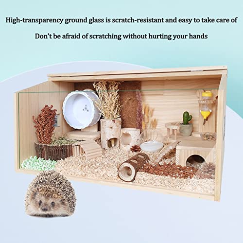 Wooden Hamster Cage Reptile Terrarium Small Animals House Habitat Hutch D302