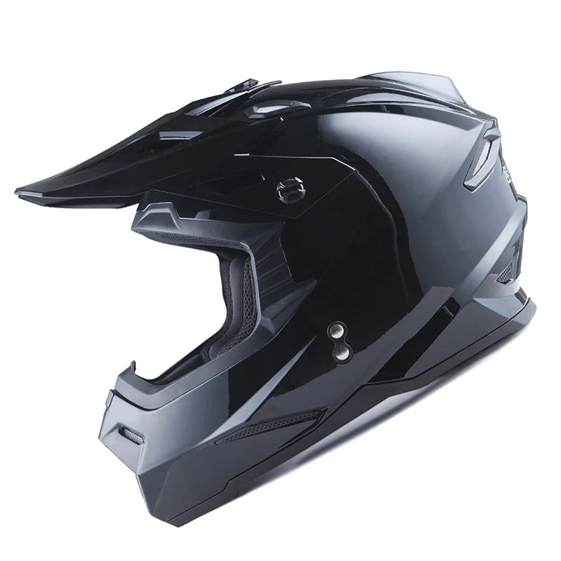 Glossy Black Motocross Helmet E1098