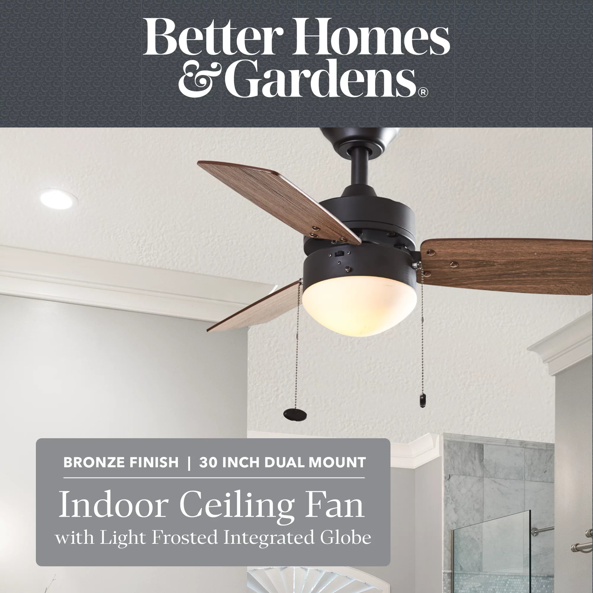 Bronze Indoor Ceiling Fan with Light G860026