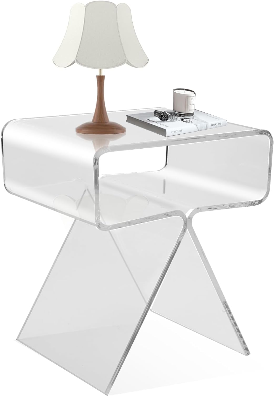 Clear Acrylic Nightstand 15" L x 12" W x 16" H R168