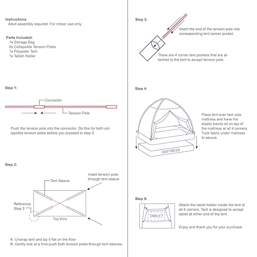 Pink Twin Size Bed Tent D718100