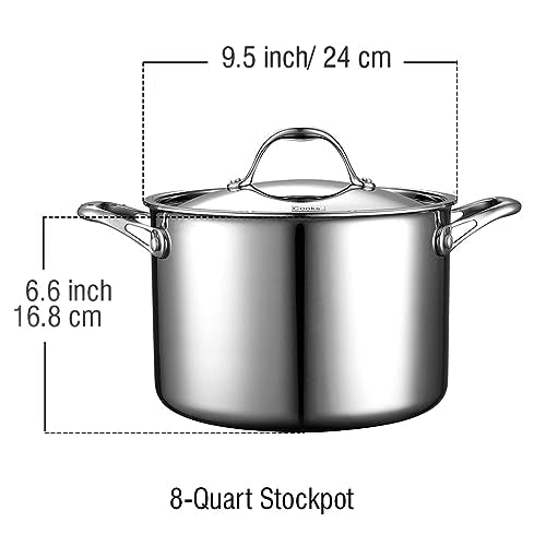 Stainless Steel Stockpot 8-Quart with Lid U6319