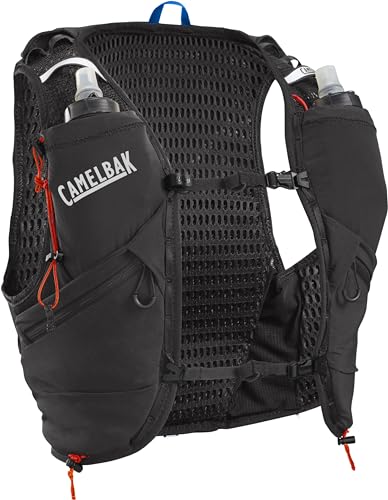 Black Large Racing Vest with Soft Flask Hydration B543