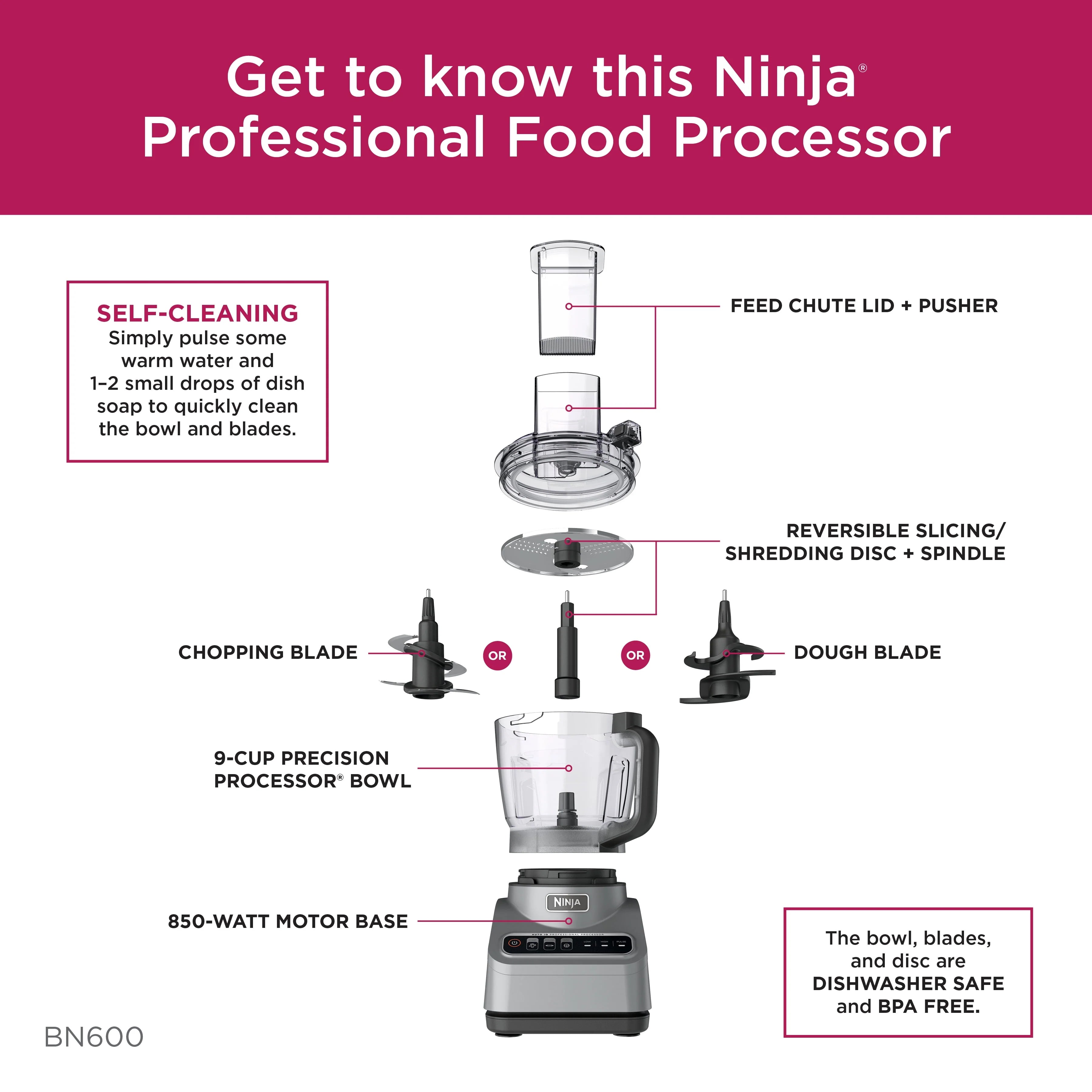850 Watts 9-Cup Food Processor F621947
