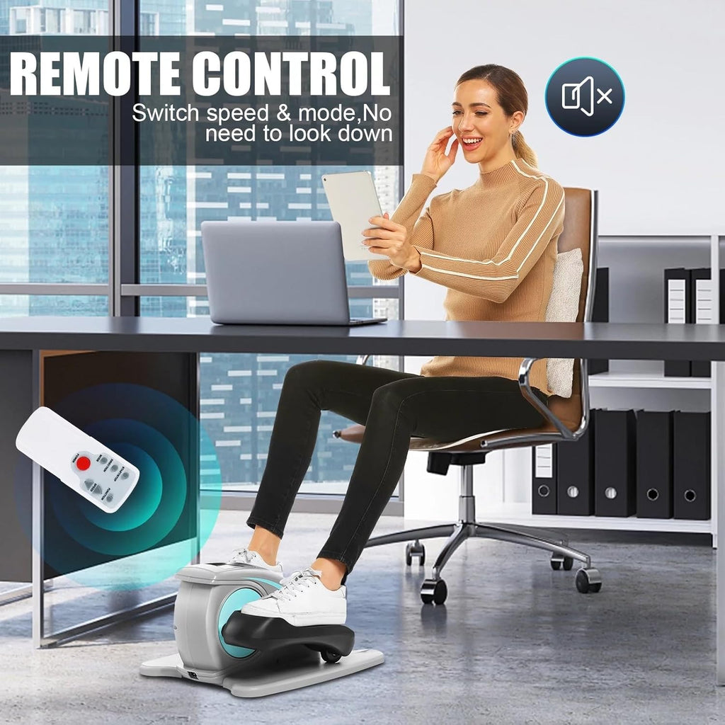 Under Desk Electric Seated Pedal Exerciser with LCD Display and Remote Control H823