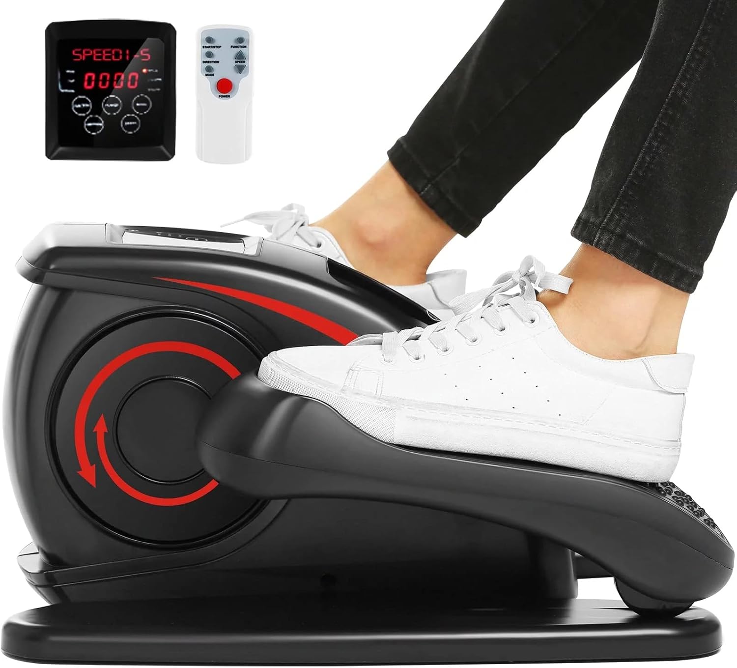 Under Desk Electric Seated Pedal Exerciser with LCD Display and Remote Control H823