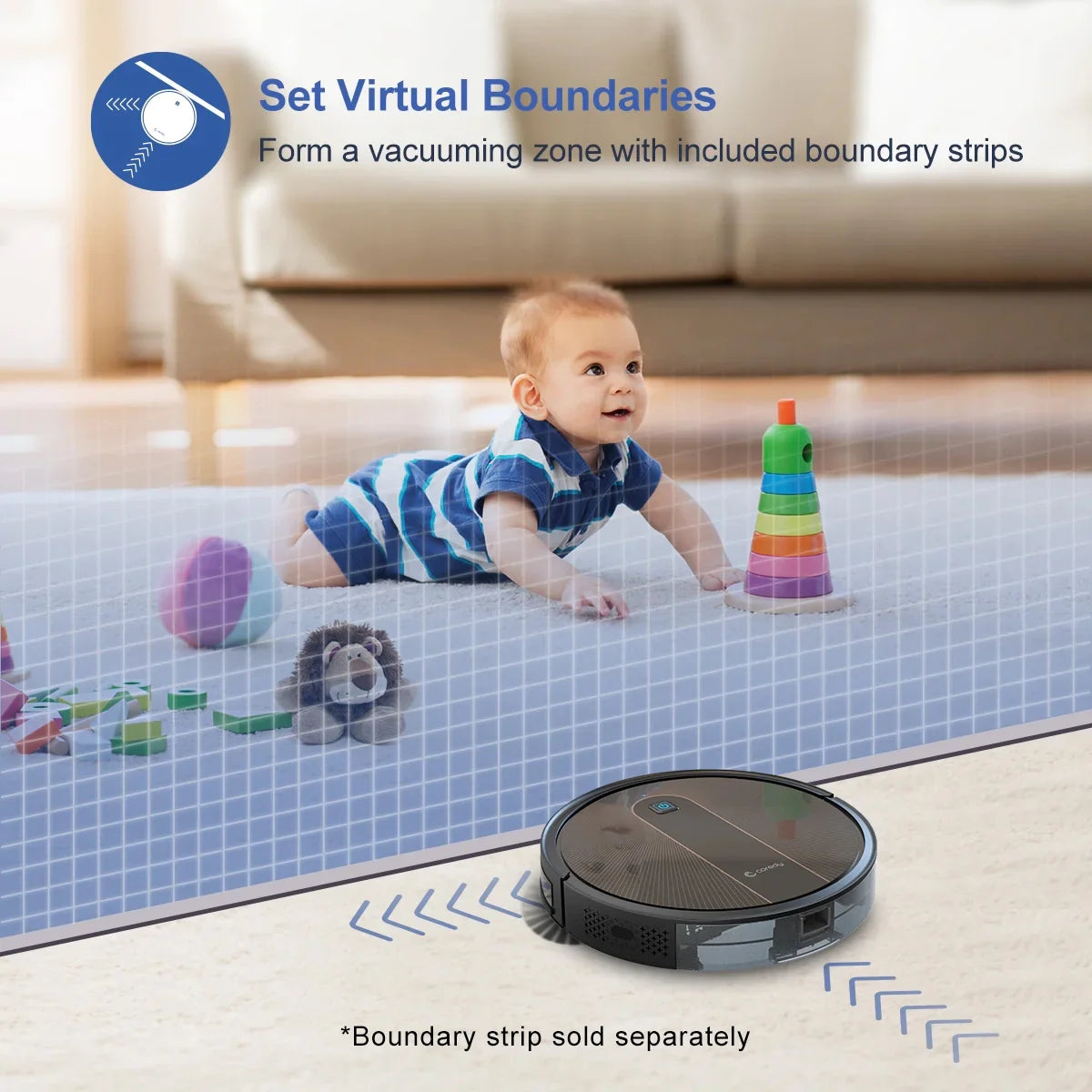 Robot Vacuum Cleaner and Mop, 2200Pa Suction I8010
