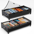 80L Extra-large Rolling Under Bed Storage Bins 2 Pack with Removable Lid B423