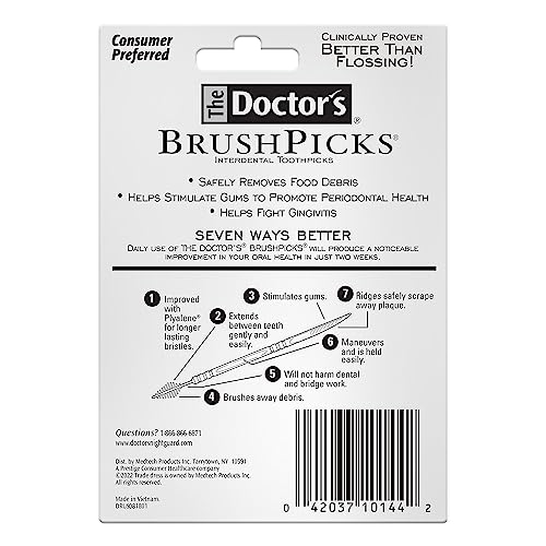 Interdental Brushes and Dental Pick 2-in-1, 275 Toothpicks, 4 Pack F257