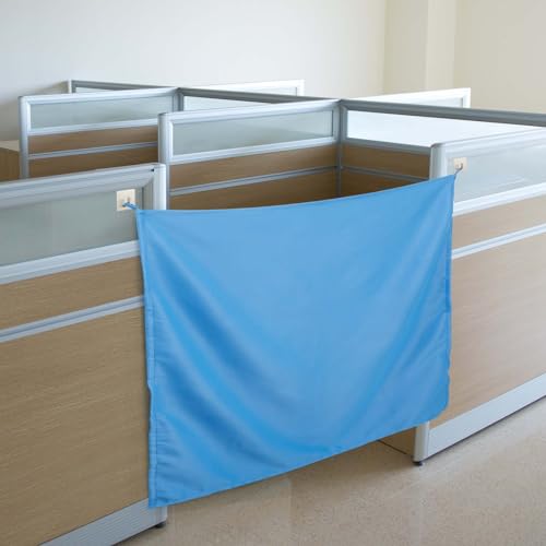 40 x 48 Inch Black Cubicle Curtain with Self Adhesive Hook Room Divider K78035