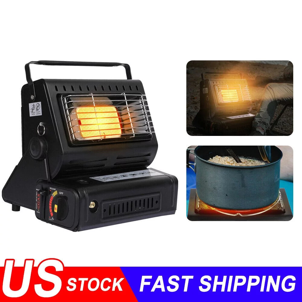 Black Stainless Dual Purpose Butane Burner Heater H347