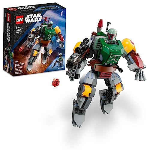 LEGO Star Wars Boba Fett Mech Buildable Action Figure with Shield, Stud Blaster and Jetpack U48699