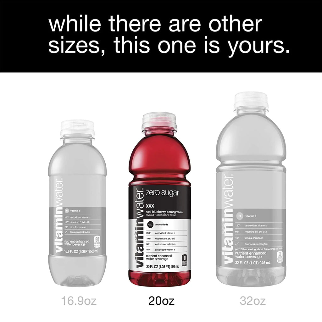 3 Flavor Variety Pack Nutrient Enhanced Flavored Water, 20 Fl Oz Bottles (Pack of 12) F556219