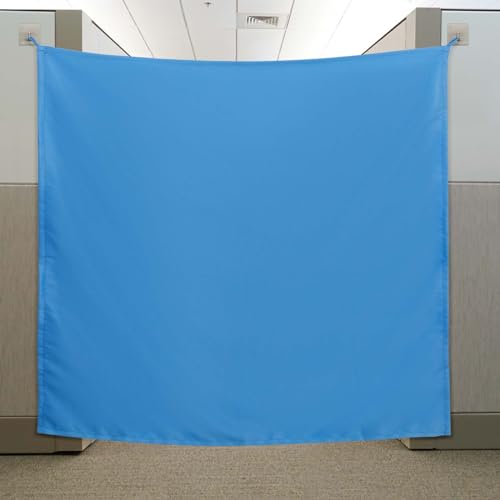 40 x 48 Inch Black Cubicle Curtain with Self Adhesive Hook Room Divider K78035