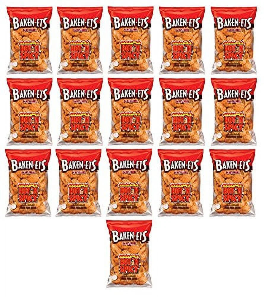 16 Bags of 1 Oz Hot'n Spicy Fried Pork Skins X54544