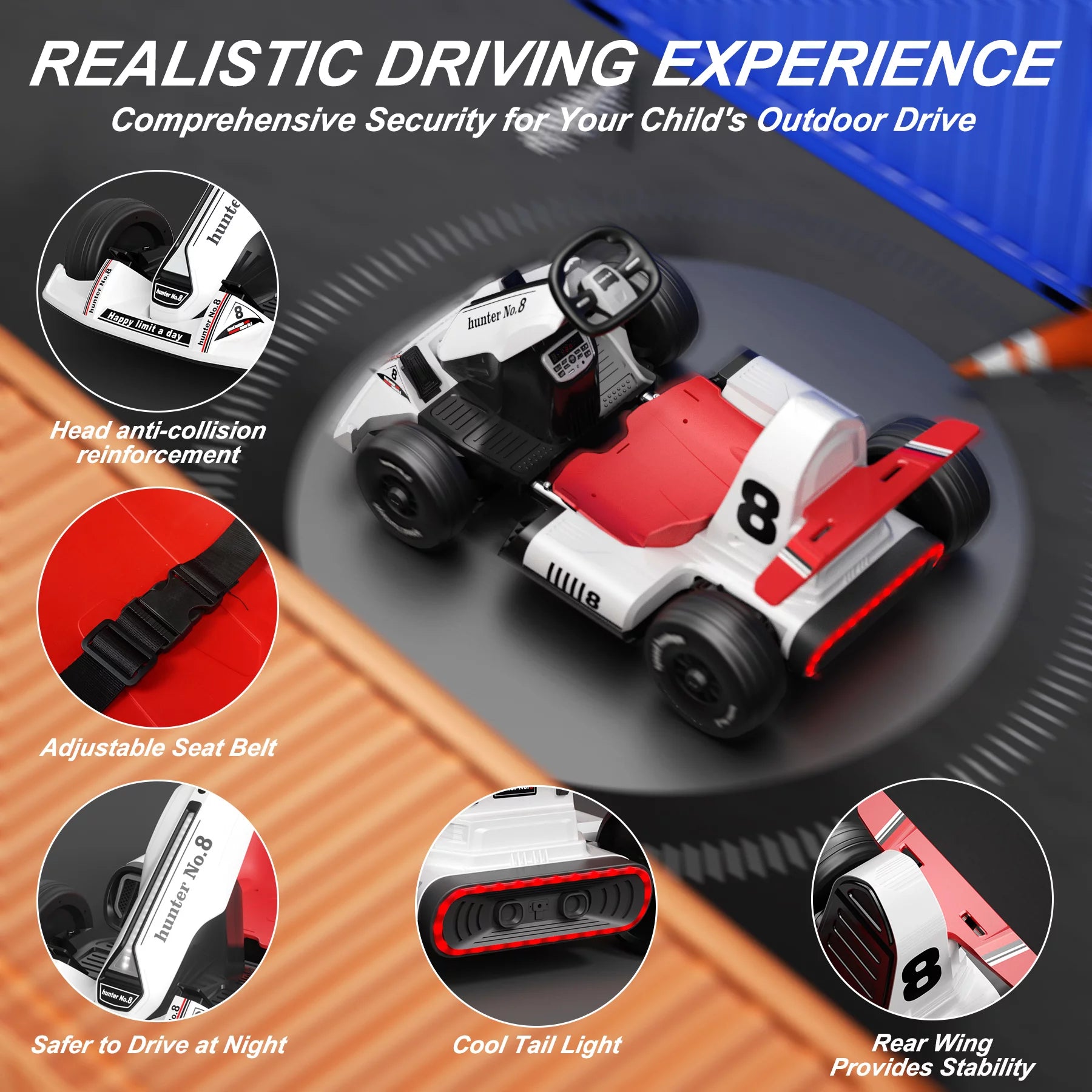 White Electric Go Kart 12V 7Ah P989912