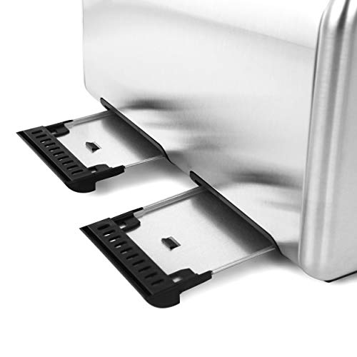 4 Slice Stainless Steel Red Toaster D216