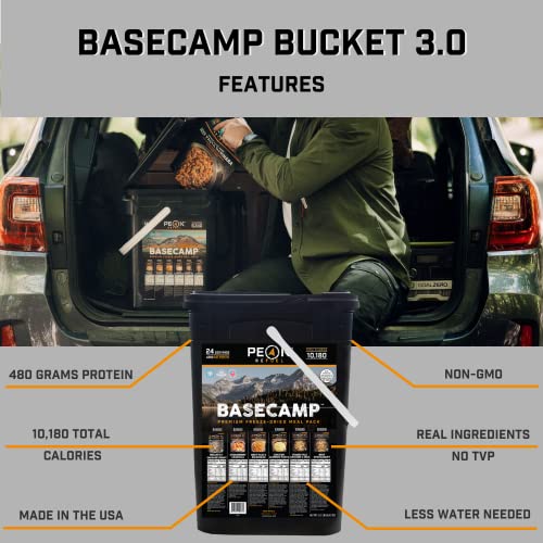 24 Servings Freeze Dried Backpacking Food (3 Pack Bucket) J190