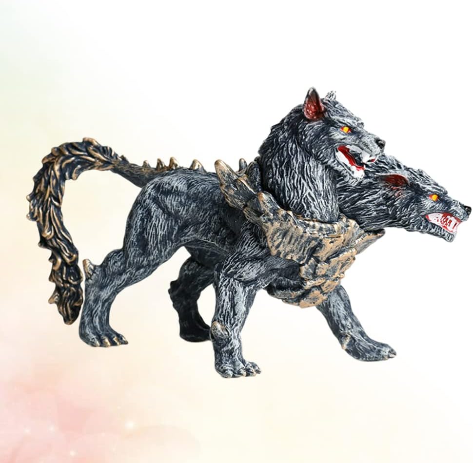 Cerberus Statue Figurine Double Head Art Sculpture Decoration R584075