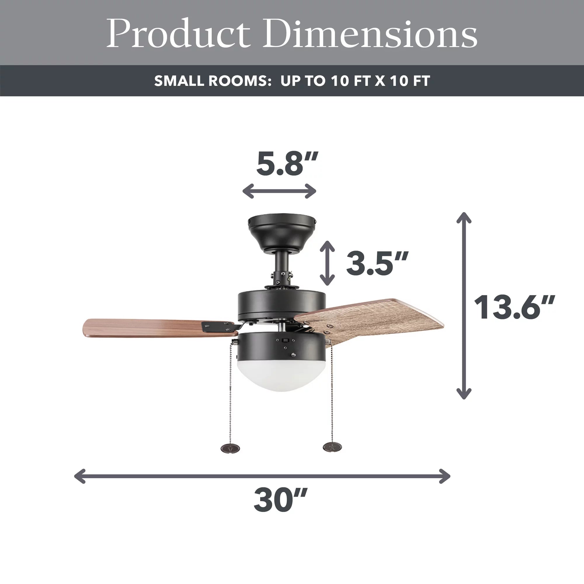 Bronze Indoor Ceiling Fan with Light G860026