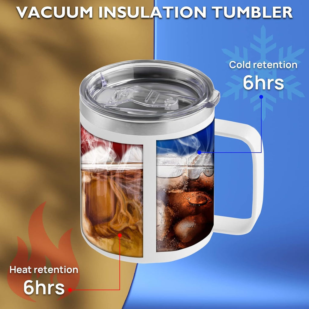 12 Oz Stainless Steel Double Wall Insulated Mug Set, 4 Pack Q371