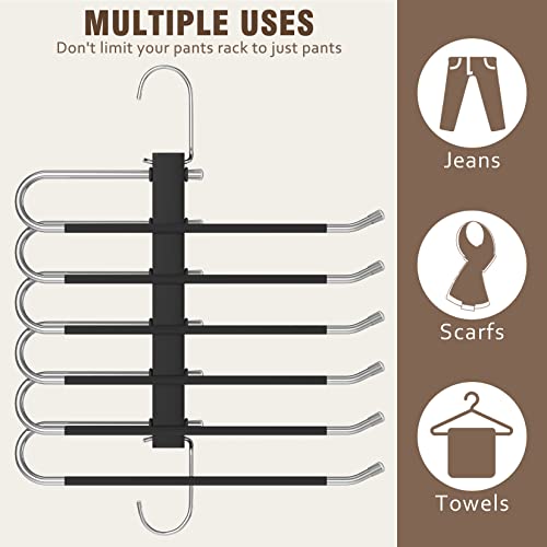4 Pack White Stainless Steel Pant Hangers R1065