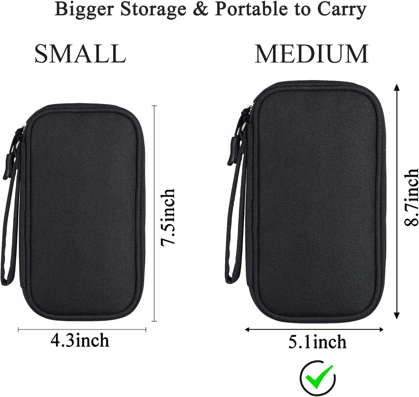 Medium Cable Charger Organizer Bag Light Grey B781690