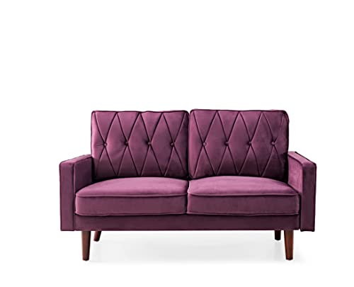 Tufted Velvet Couch, 57.5'' Wide Loveseat T415759