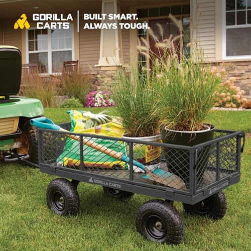 Steel Utility Cart with Removable Sides, 800 Lbs T163