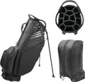 Black 14 Way Full-Length Dividers Lightweight Waterproof Golf Bag with Stand U3943