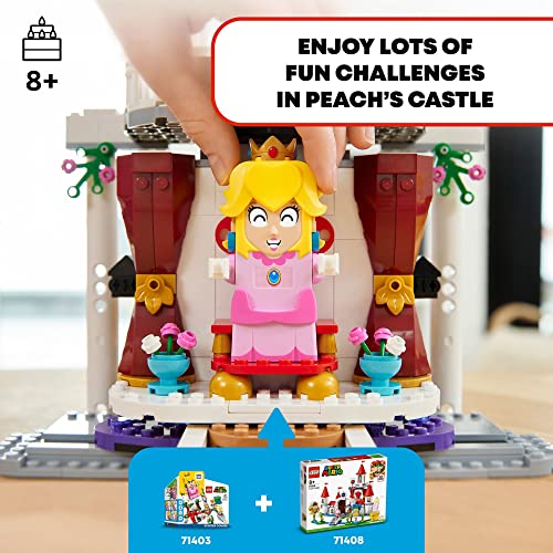Peach’s Castle Expansion Set 71408, Buildable Game Toy with Bowser and Toadette Figures M86871