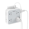 White 8 Outlet 4 USB Surge Protector D493238