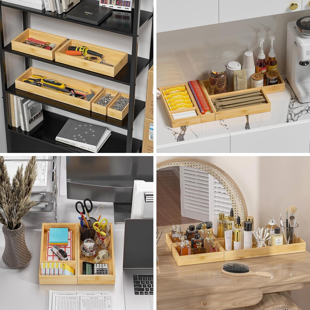 Bamboo Drawer Organizer Set of 2 Y7074