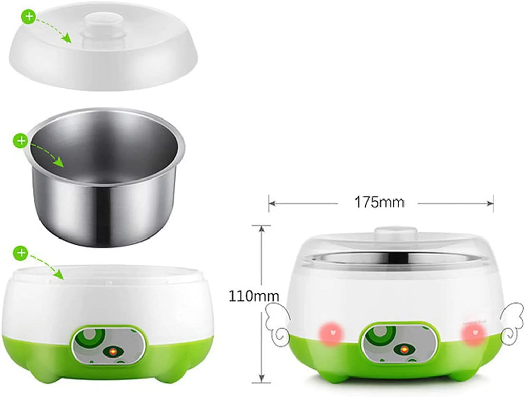 Green 1L Stainless Steel Yogurt Maker C176